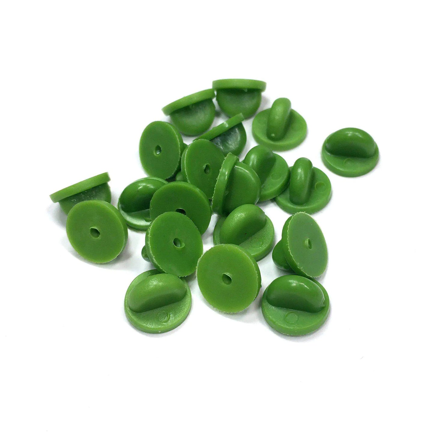 Dark Green Rubber Pin Backs - 20 Pack