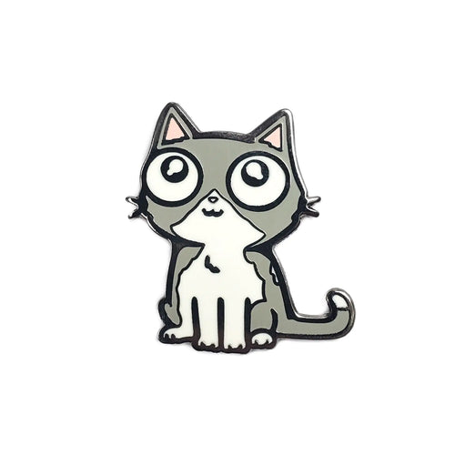 Gray Cat - Enamel Pin