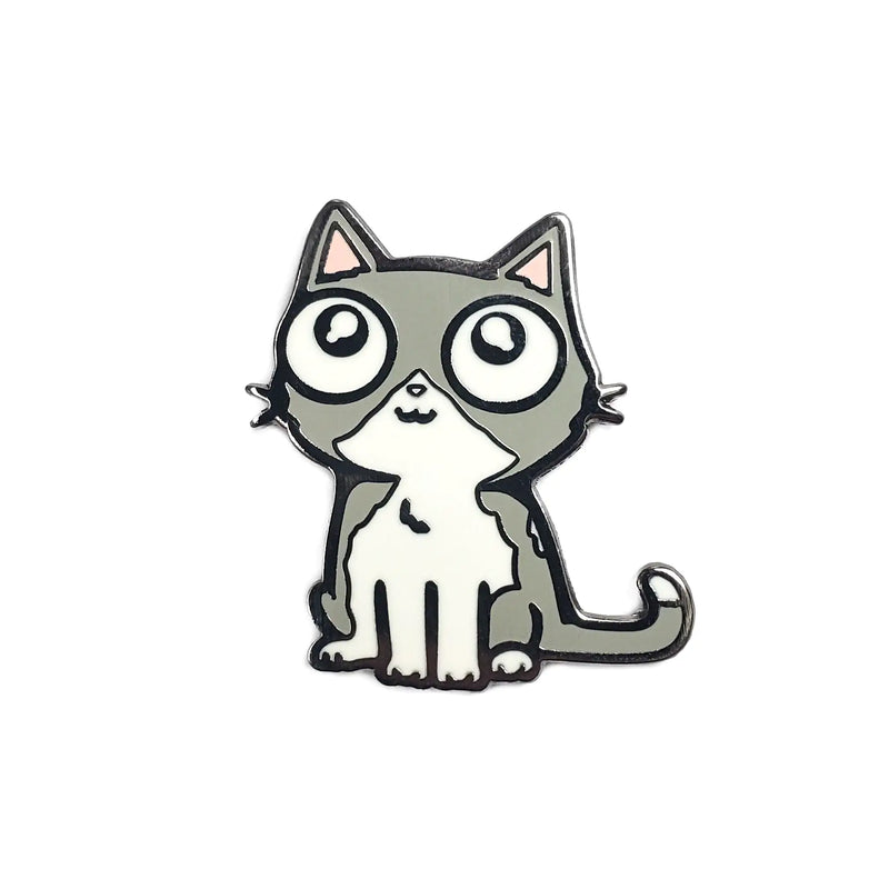 Gray Cat - Enamel Pin