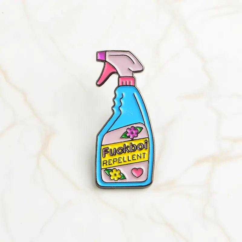 Hot Girl Cleaning Supplies- Enamel Pin