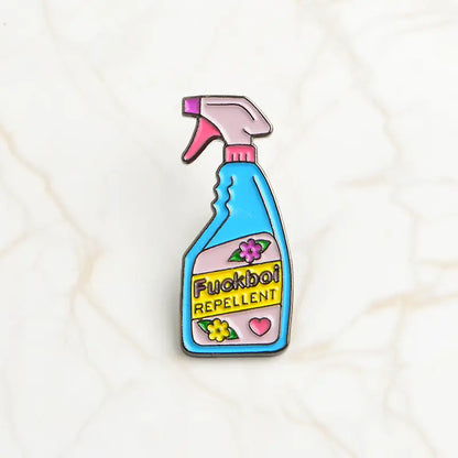 Hot Girl Cleaning Supplies- Enamel Pin
