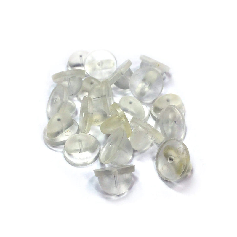 Clear Rubber Pin Backs - 20 Pack