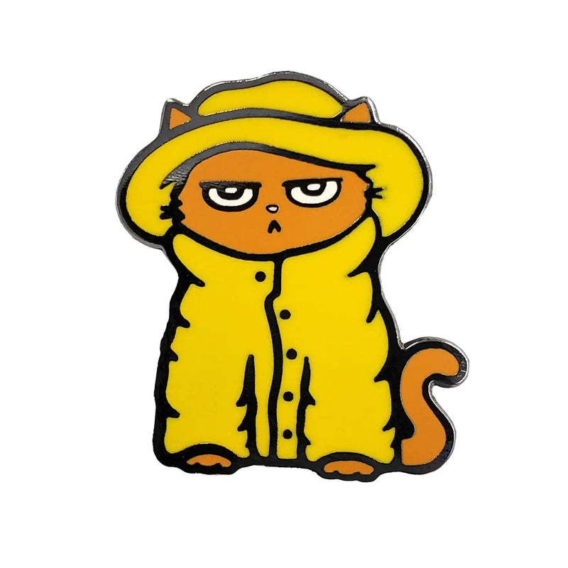 Raincoat Cat - Enamel Pin