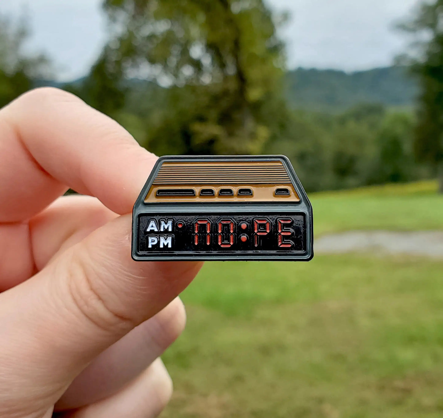 NOPE Alarm Clock - Enamel Pin