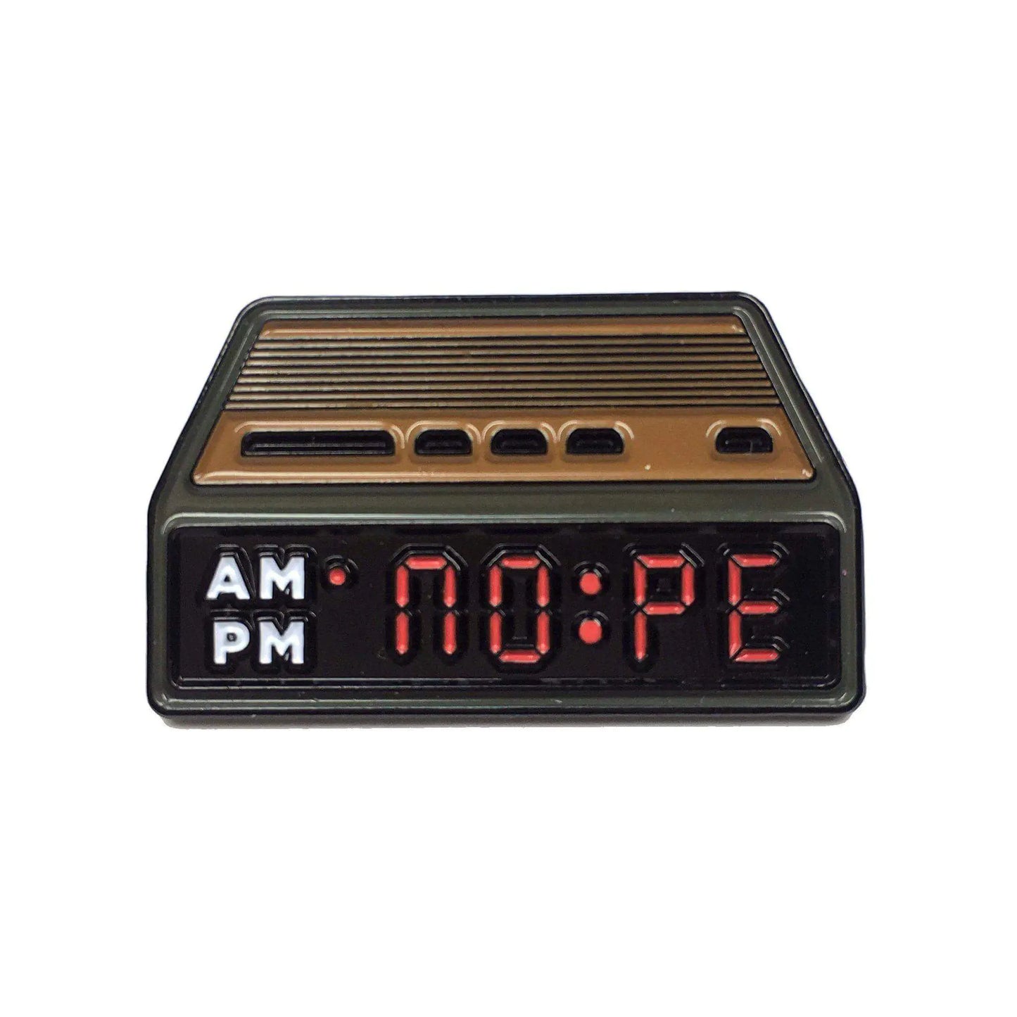 NOPE Alarm Clock - Enamel Pin